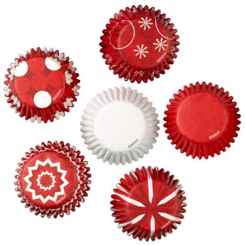Mini Holiday Themed Cupcake Papers - Click Image to Close
